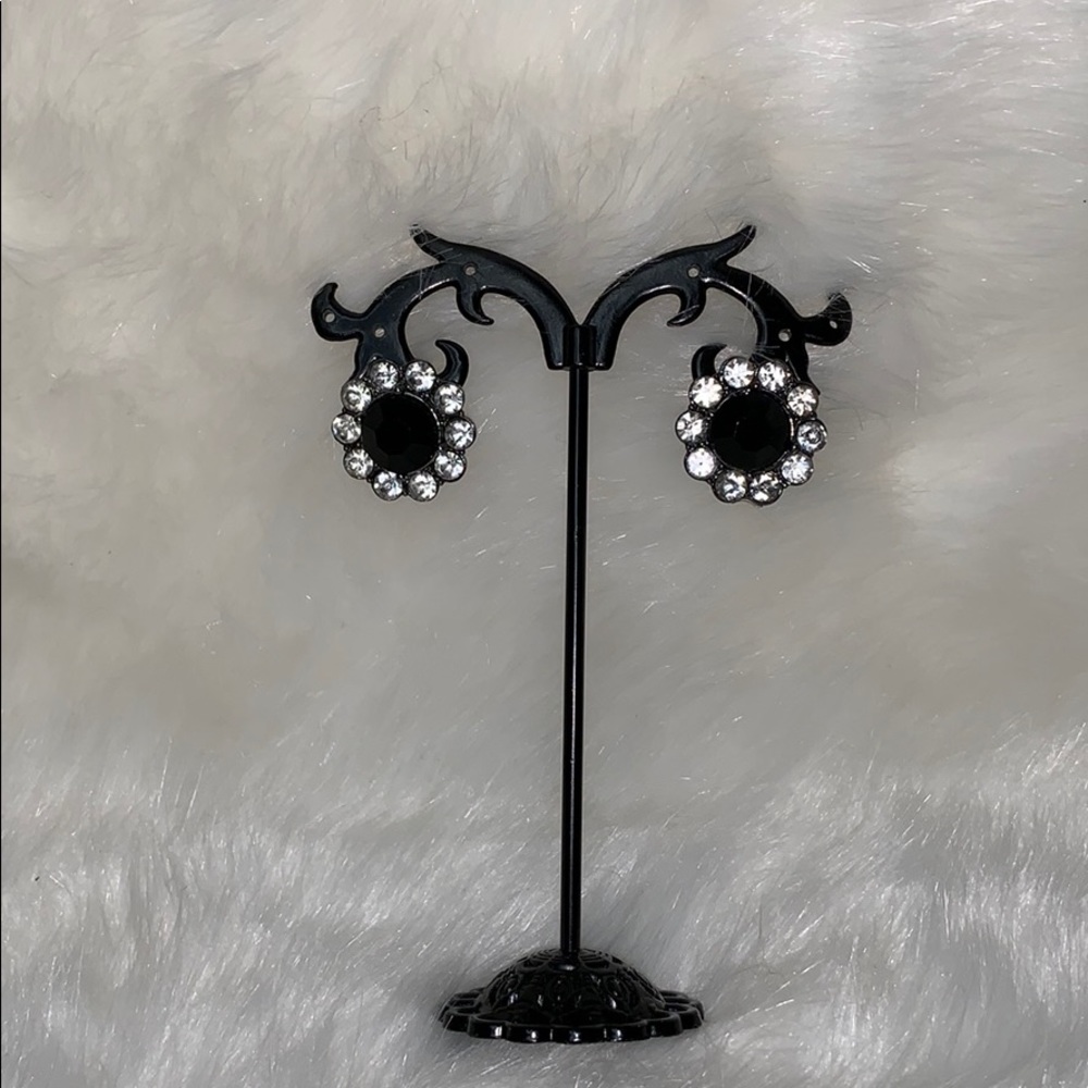 Black and White Stud Earrings